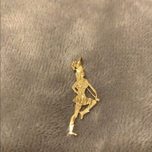 Gold majorette/ baton twirler charm